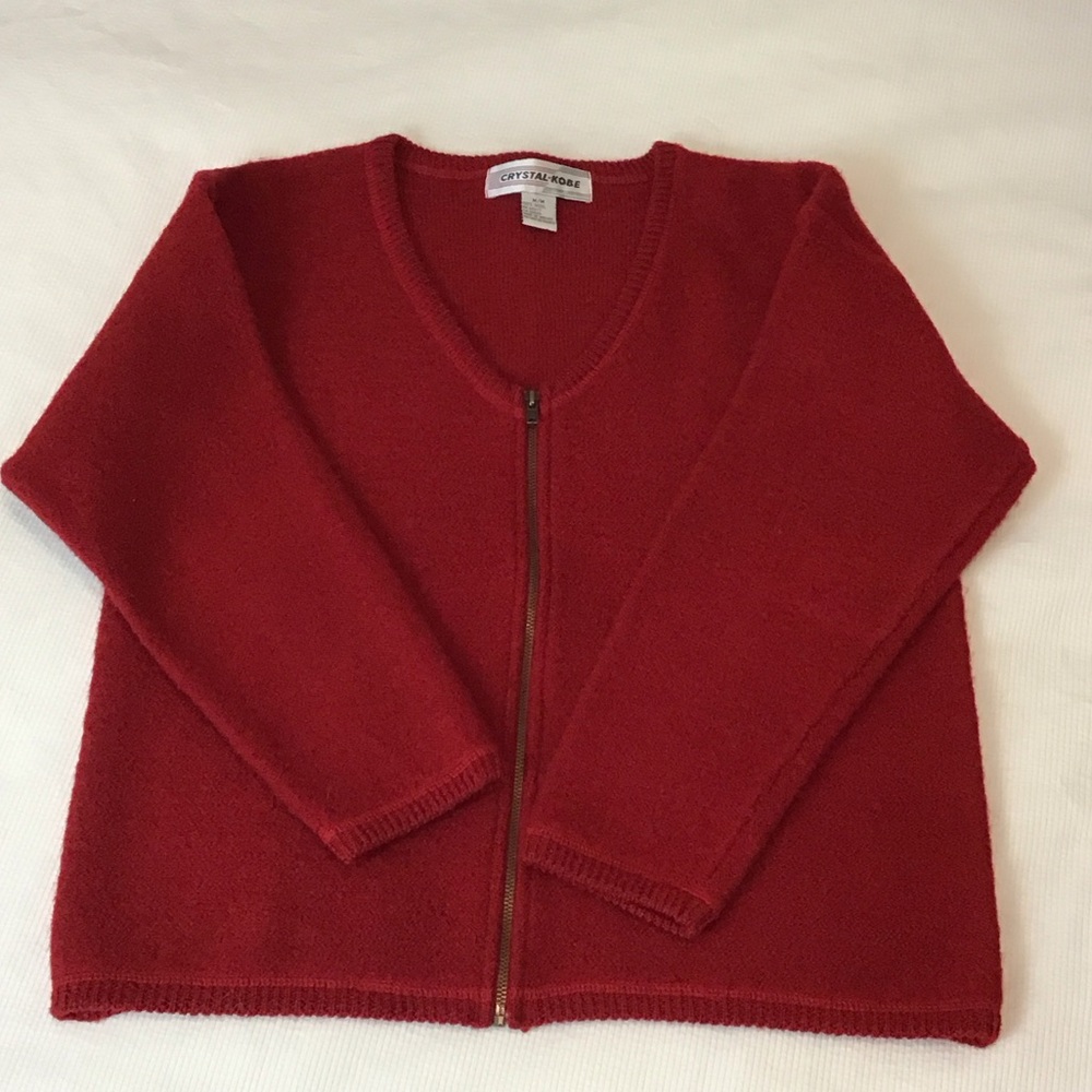Vintage All Wool Crystal-Kobe Full Zip Cardigan/Jacket